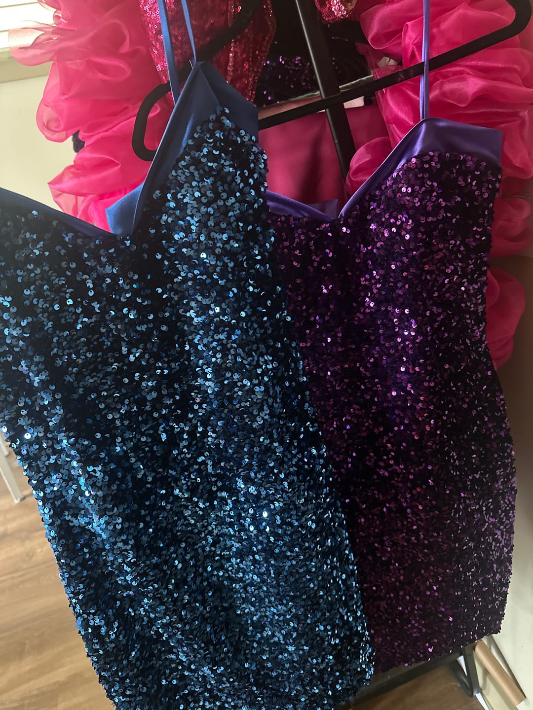 Customer photo review of Purple Sequin on Velvet