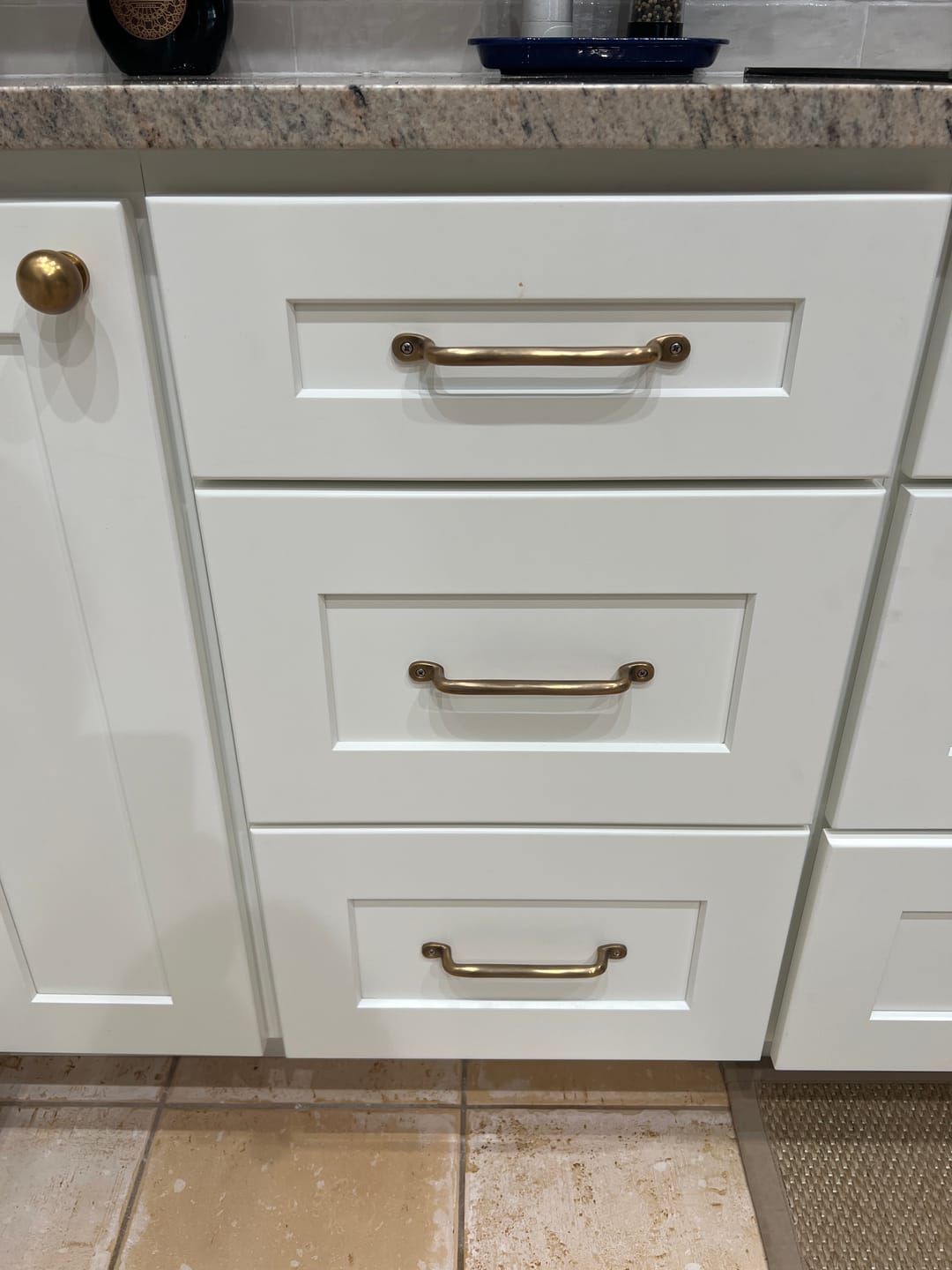Customer photo review of Serene Cabinet Pulls - Antique Brass