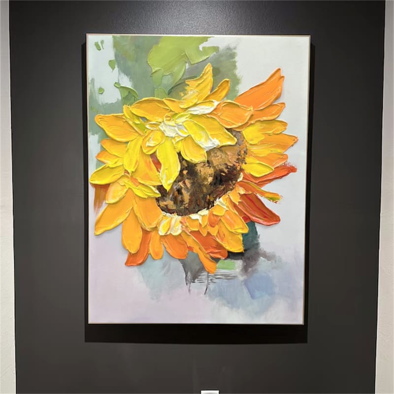 Customer photo review of Flower Abstract Textured Wall Art #FP103