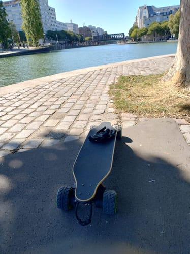 Customer photo review of Cloudwheel Rovers 110R Belt Motor Urban All Terrain Off Road Electric Skateboard Wheels