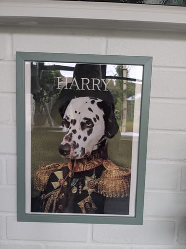 Customer photo review of The General - Custom Vintage Pet Portrait