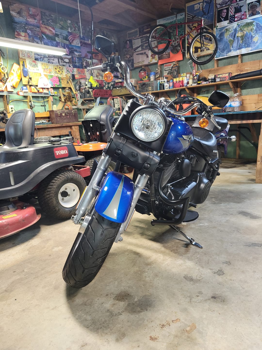 Customer photo review of 2L - Dark Age Plain Leather Motorcycle Tool Bag for Harley Davidson