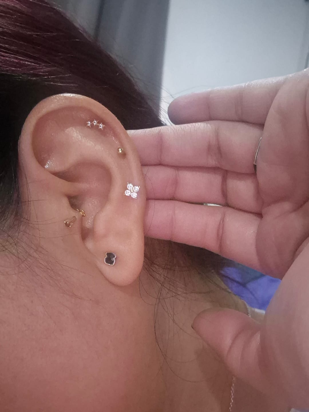 Customer photo review of Broquel Oro 14k