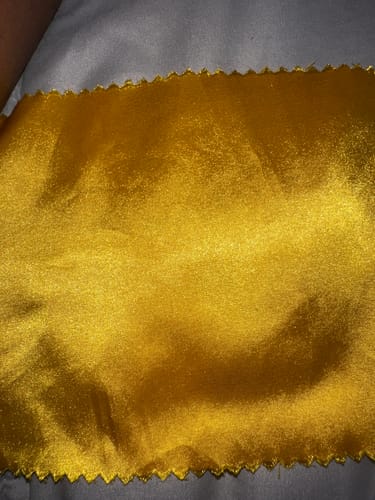 Customer photo review of Yellow Stretch Velvet