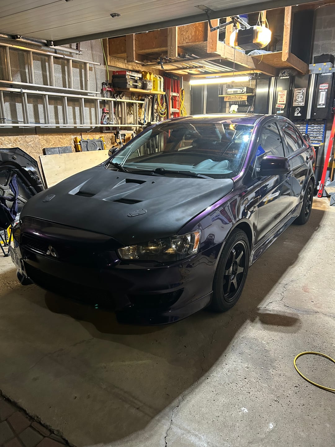Customer photo review of Glossy Metallic Midnight Purple Vinyl Wrap