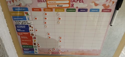 Customer photo review of Edubini Magnetische Belohnungstafel