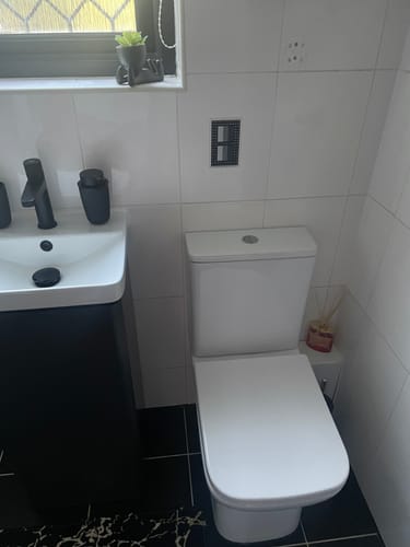 Customer photo review of Nuie Core 400mm Floor Standing 1-Door Vanity Unit & Basin - Soft Black