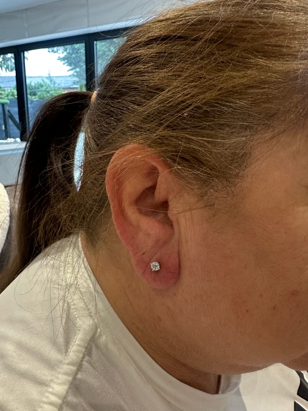 Customer photo review of World's First Lab Grown Diamond Sleep Stud Earrings
