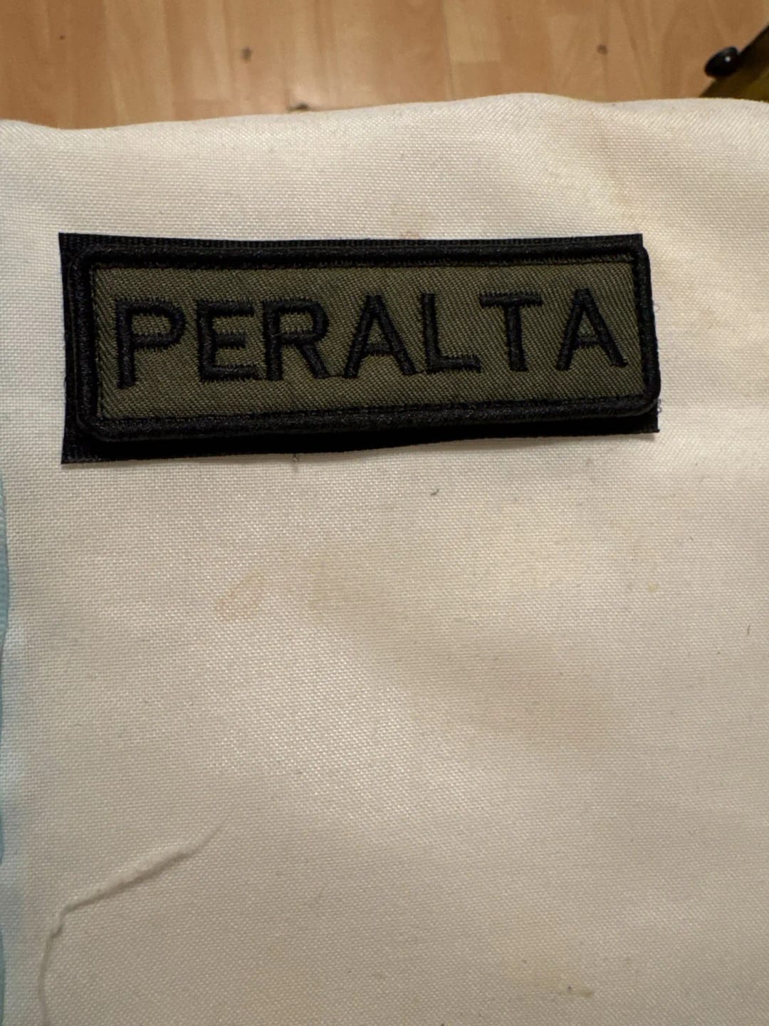 Customer photo review of Velcro for Dog Harness: Personalized Name Patch