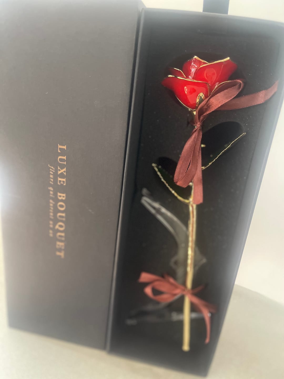 Customer photo review of 24K Gold Dipped Rose - Red