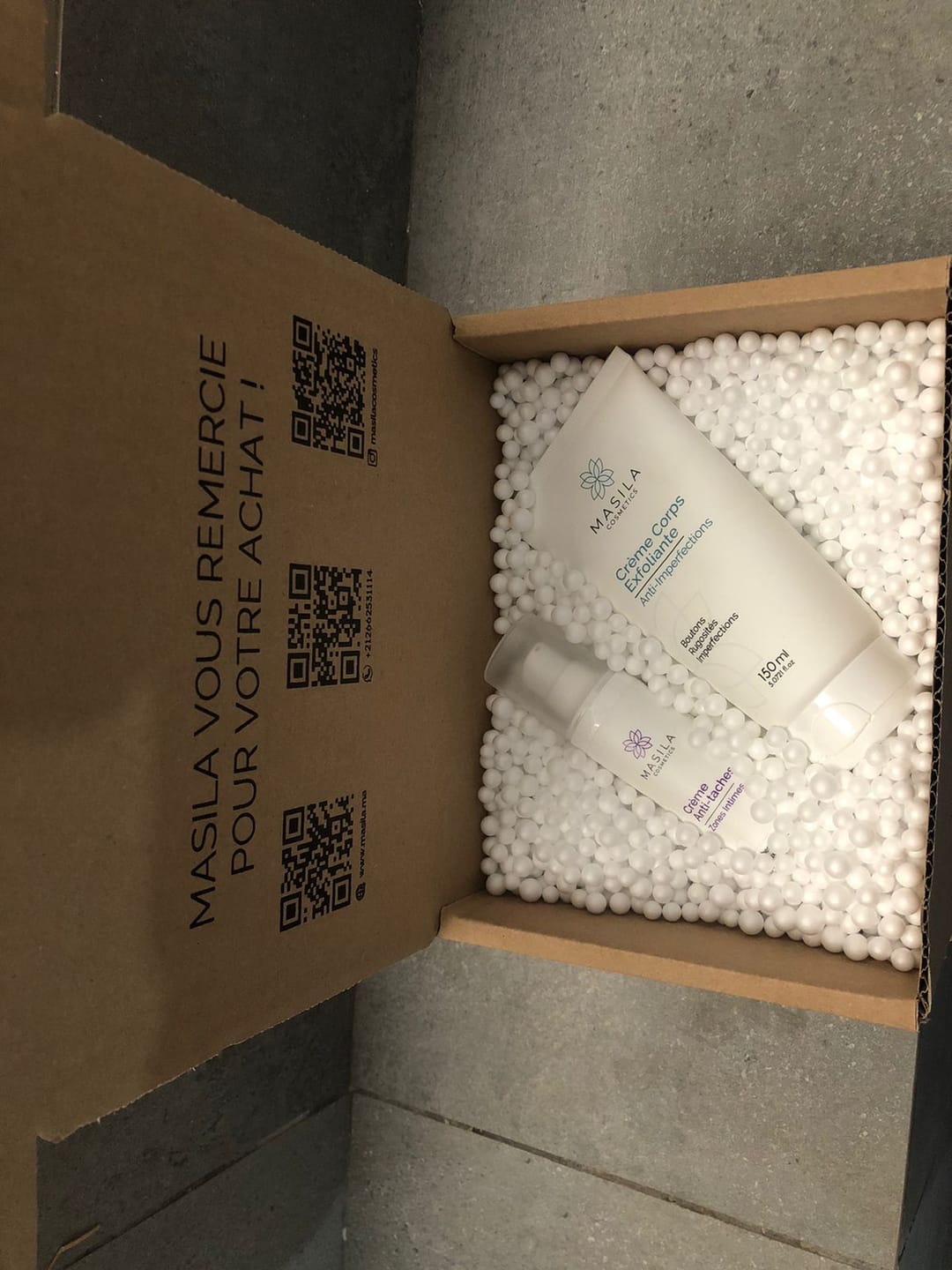 Customer photo review of Coffret Anti-Imperfections - Crème Exfoliante & Crème Anti-Tâches