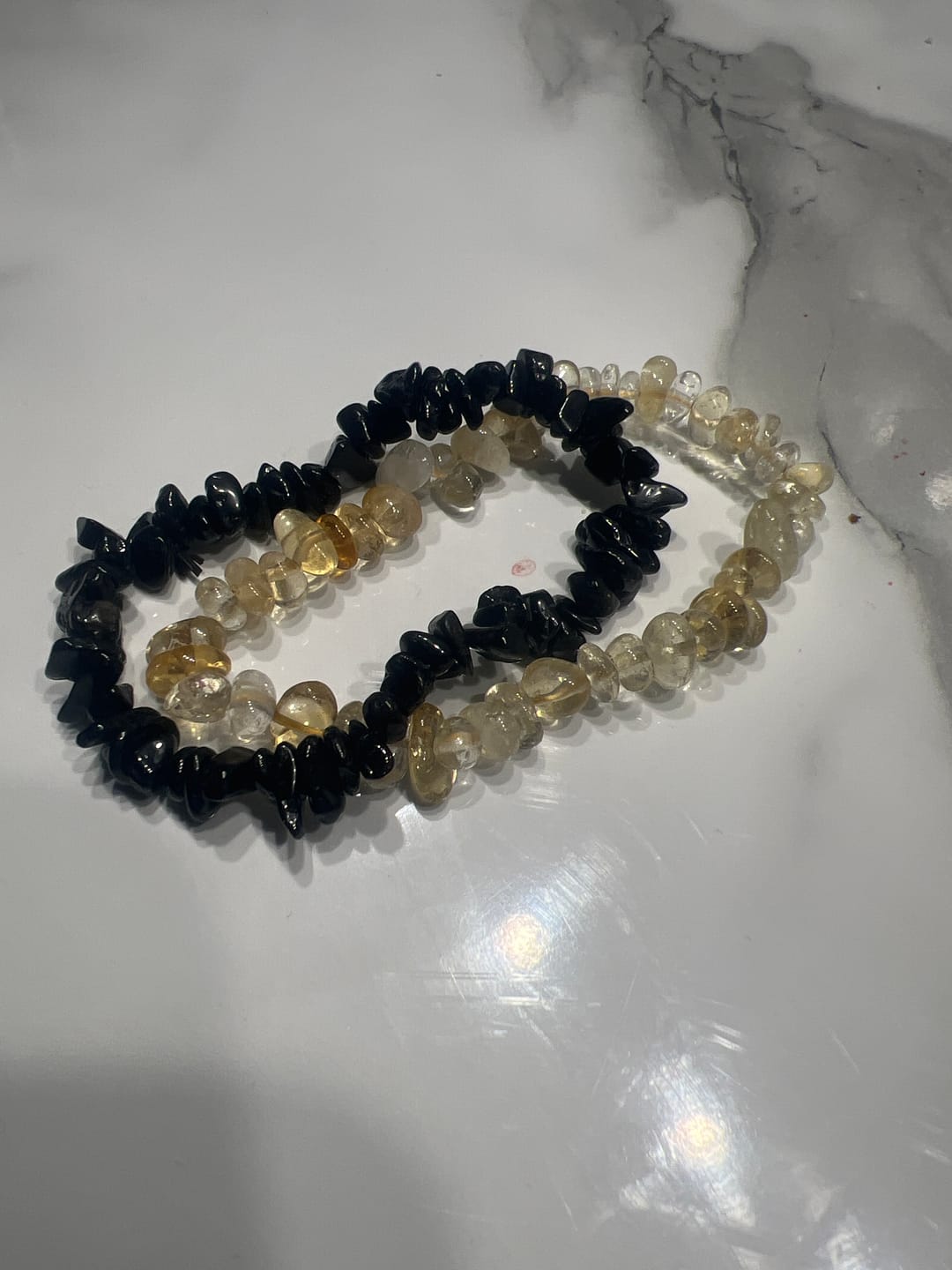 Customer photo review of Citrine - Crystal chip bracelet