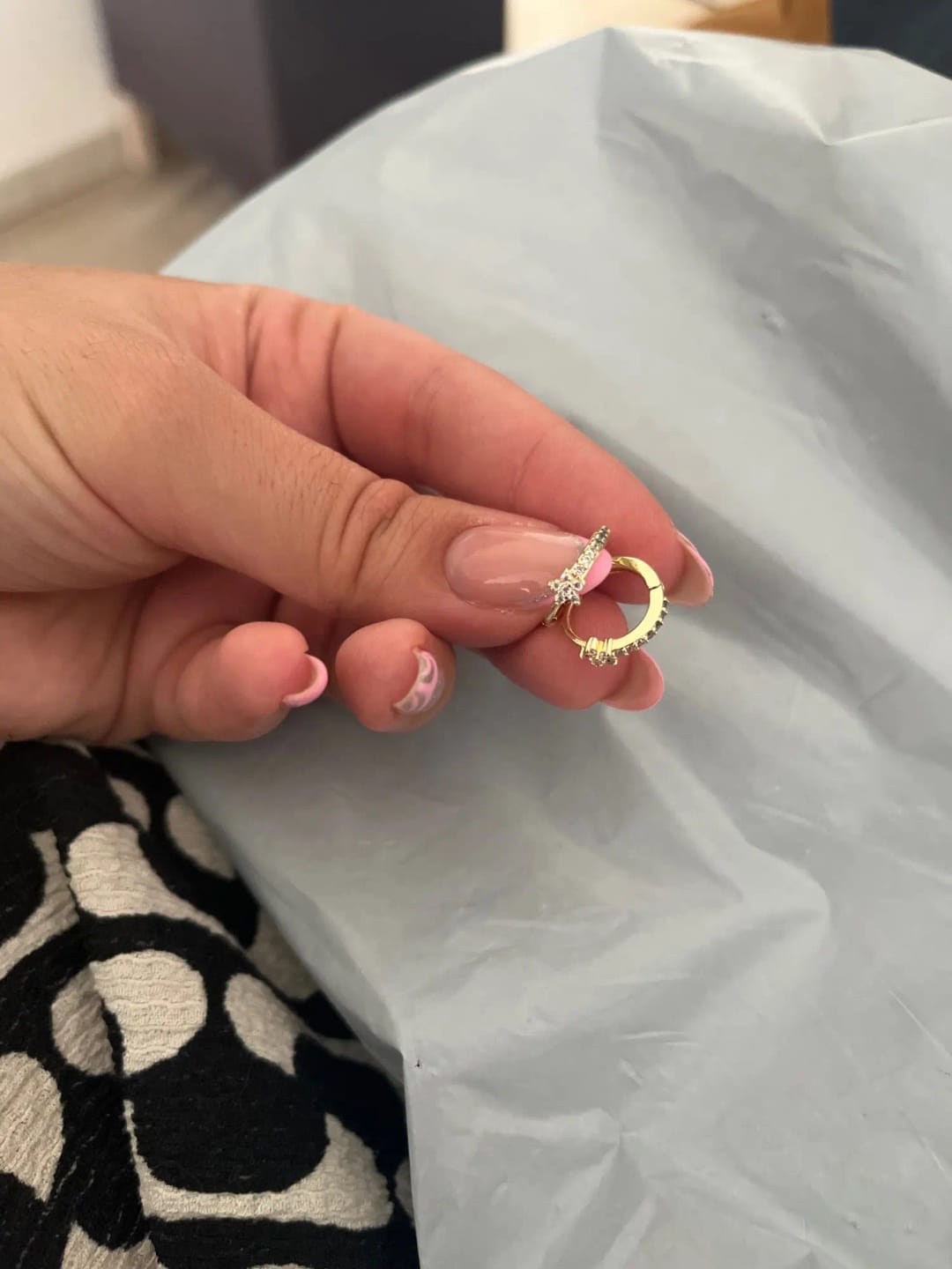 Customer photo review of Clara Star Hoop Piercing