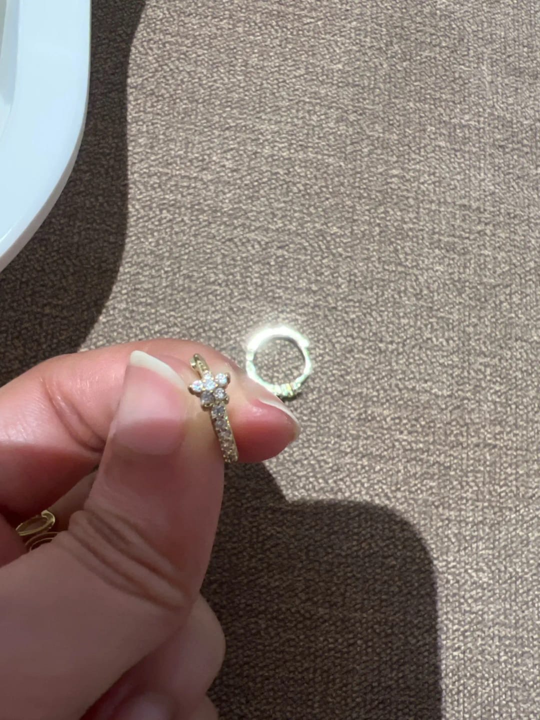 Customer photo review of Clara Star Hoop Piercing