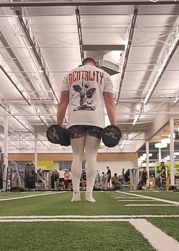 Customer photo review of ST. MICHAEL 'THE BATTLE' TEE - WHITE