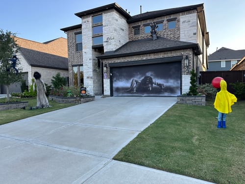 Customer photo review of Custom Double Garage Door Cover