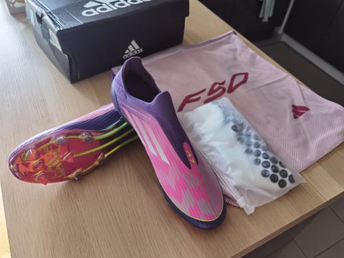 Customer photo review of F50 Laceless Lamine Yamal 2 - Violet/Rose/Jaune Fluo
