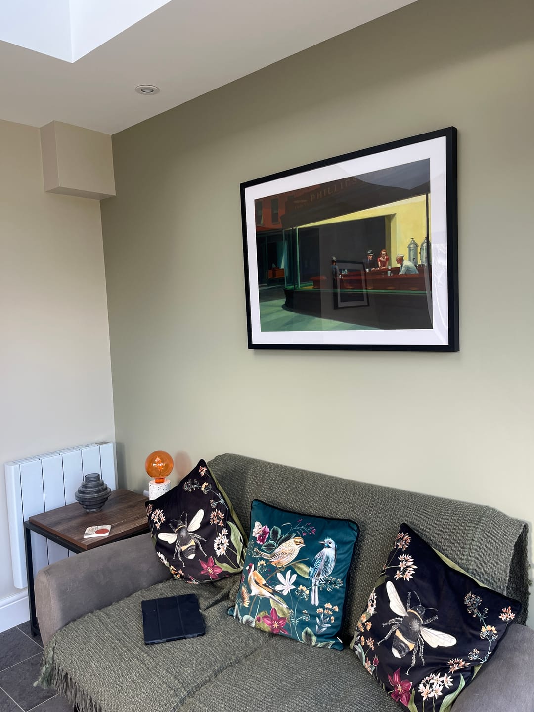 Customer photo review of Nighthawks Framed Art Print