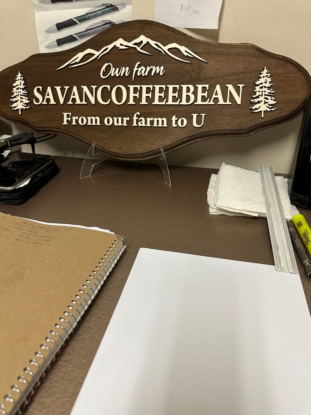 Customer photo review of Mountain Family Name Sign