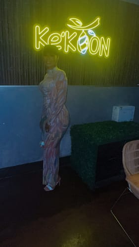 Customer photo review of Ebony Sparkle Dress (FEW LEFT)