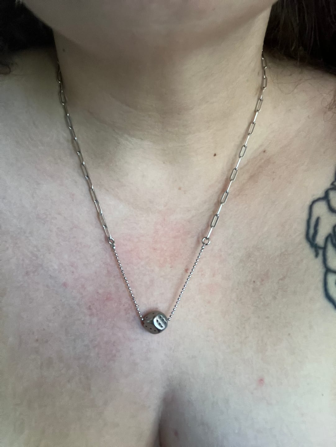 Customer photo review of Talis Dice Necklace