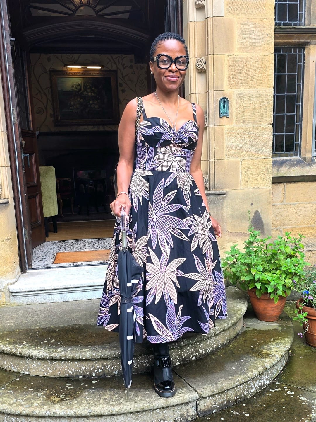 Customer photo review of MBALI – Ankara African Print Flared Midi Dress