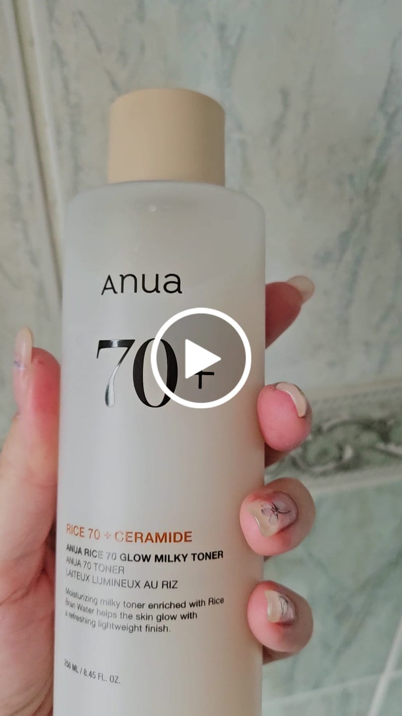 Customer video review of [Anua] Rice 70 Glow Milky Toner 250ml