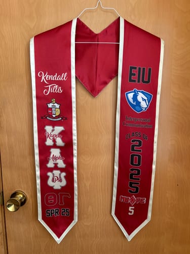 Customer photo review of Personalized Fraternities & Sororities Graduation Stole