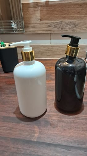 Customer photo review of Frasco Botella 500ml Dispensador Válvula Cremera 500cc X10