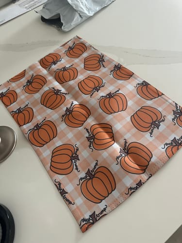 Customer photo review of Subtle FDT Autumn Pumpkin Garden Flag