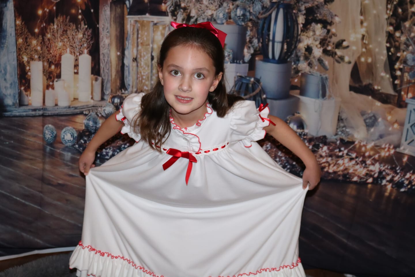 Customer photo review of The Original Clara Nutcracker Christmas Gown Short Sleeve in White