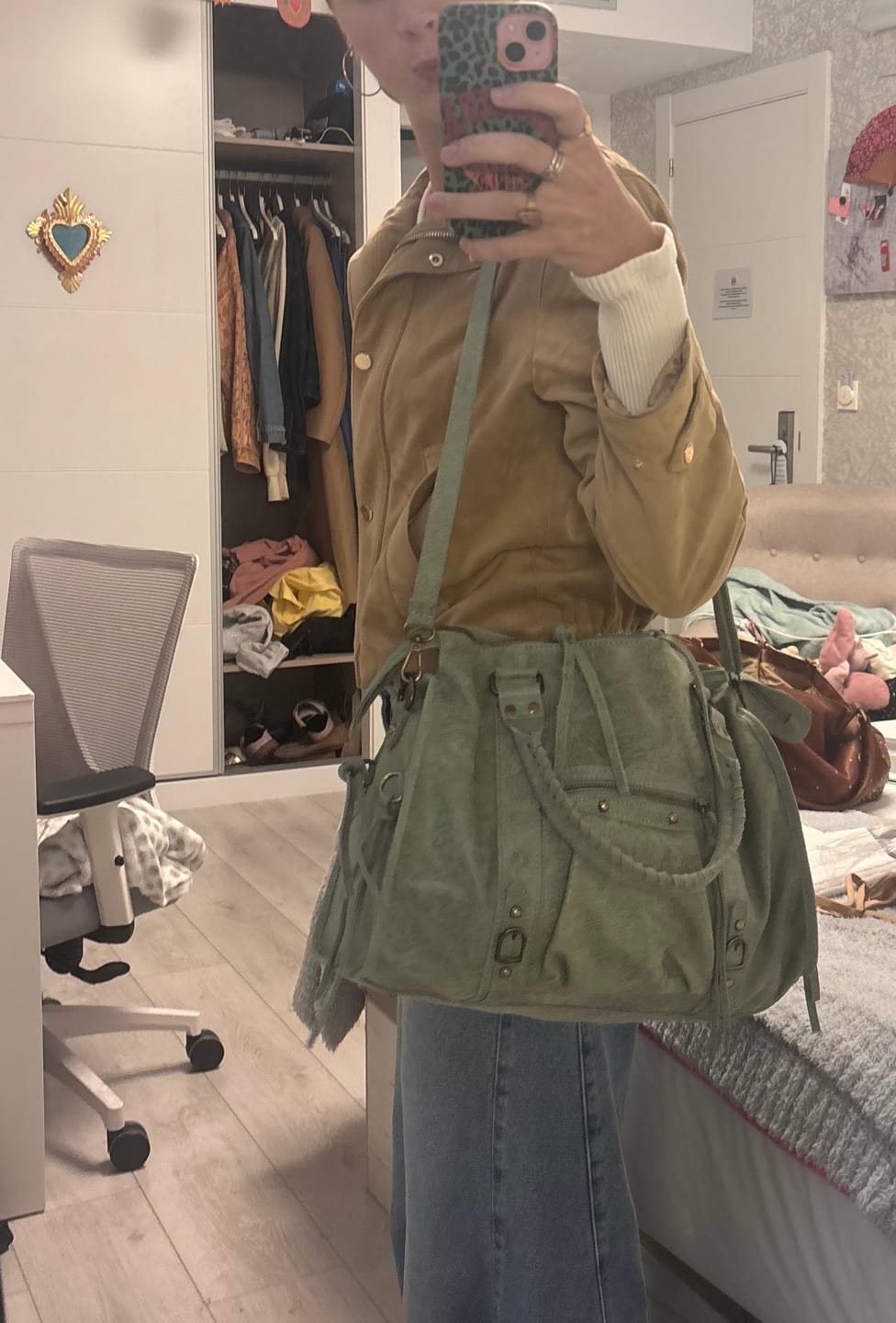 Customer photo review of It girl bag matcha