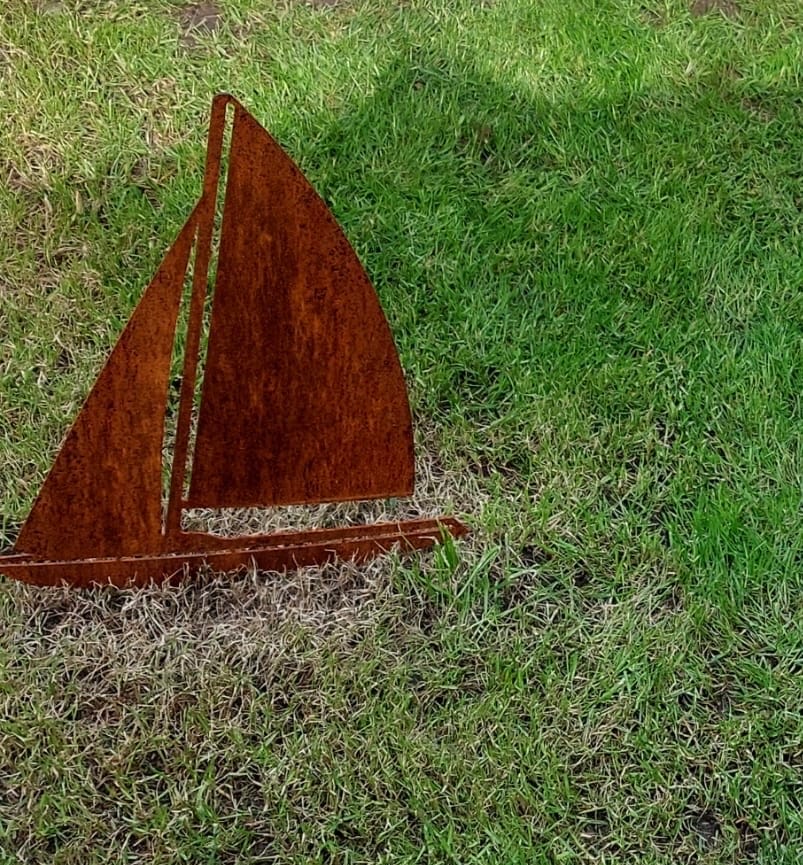 Customer photo review of Gartenstecker Segelboot