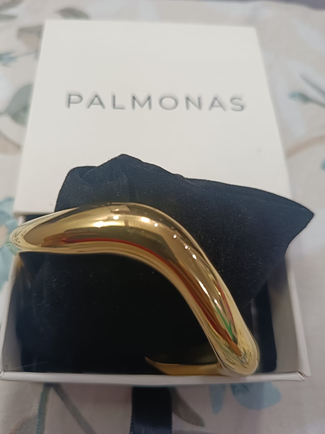 Customer photo review of Curved Chic Gold Bracelet