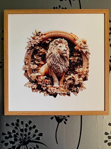 Customer photo review of Forest lion Wooden Jigsaw Puzzle