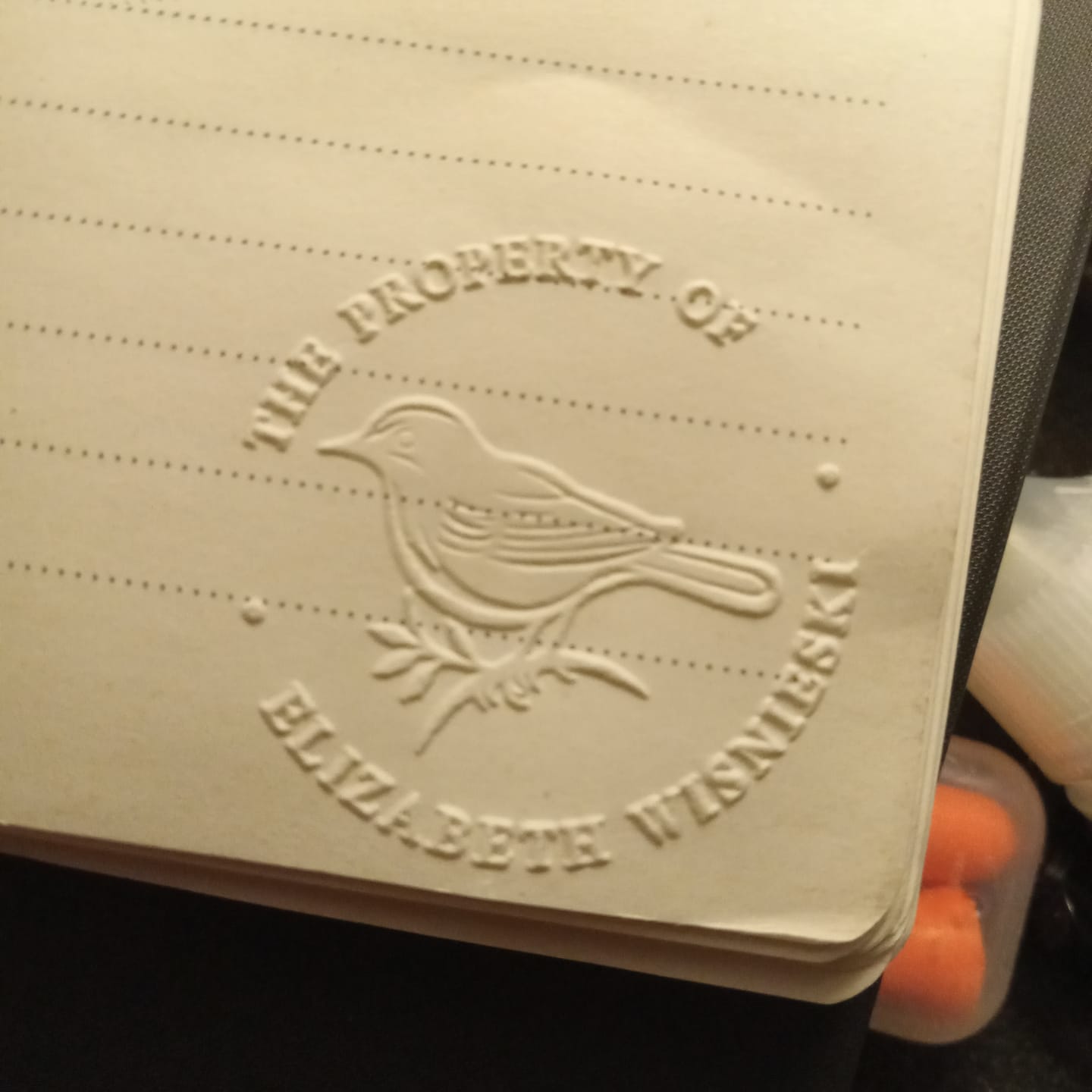 Customer photo review of Custom Book Embosser