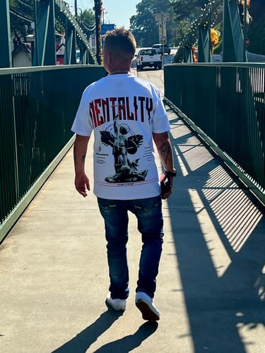 Customer photo review of ST. MICHAEL 'THE BATTLE' TEE - WHITE