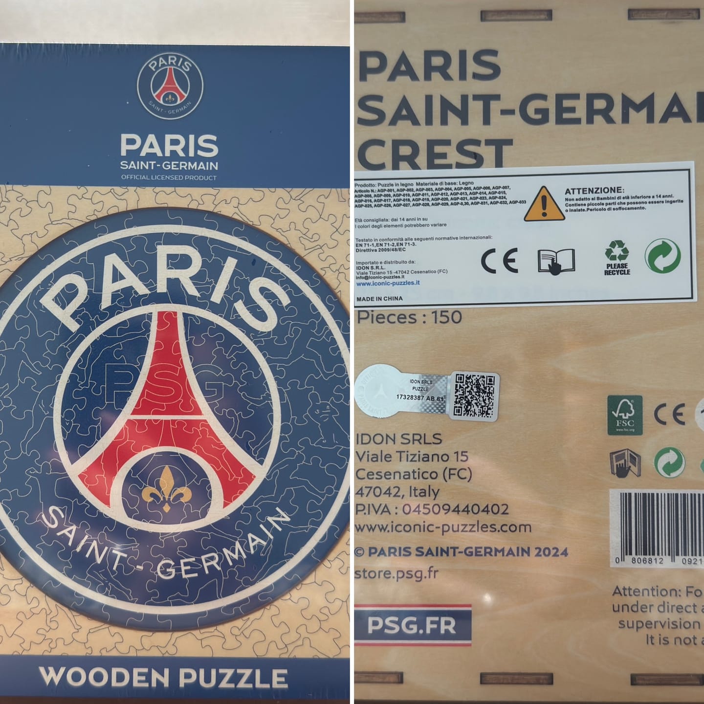 Customer photo review of Logo Paris Saint-Germain® - Puzzle en Bois