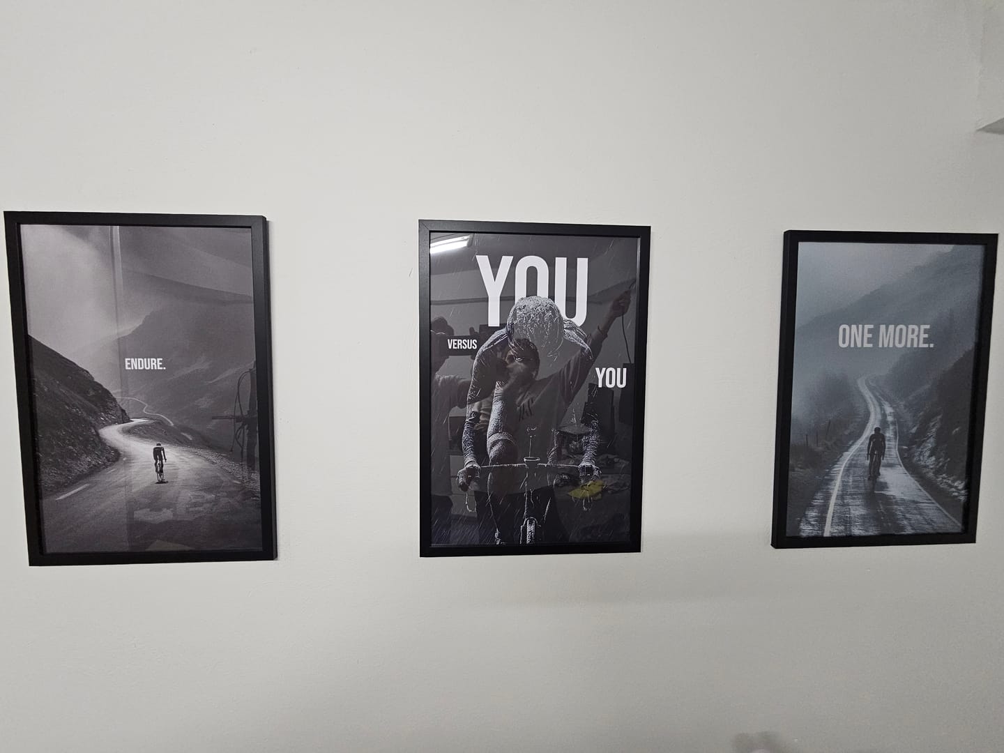 Customer photo review of "You vs. You" Motivationsposter Rennrad