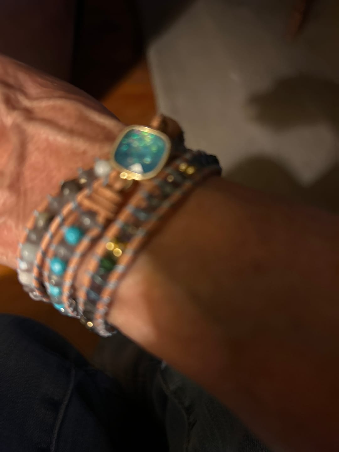 Customer photo review of Square Opal Healing Wrap Bracelet