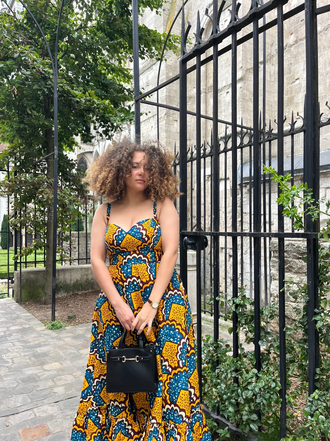 Customer photo review of EREBI – Ankara African Print Midi Summer Dress