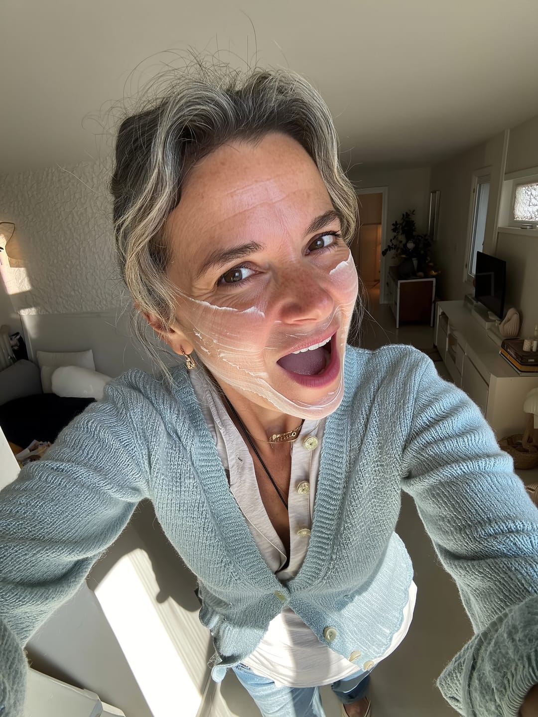 Customer photo review of Collagen Fit™ - Máscara Rejuvenescedora de Colagénio