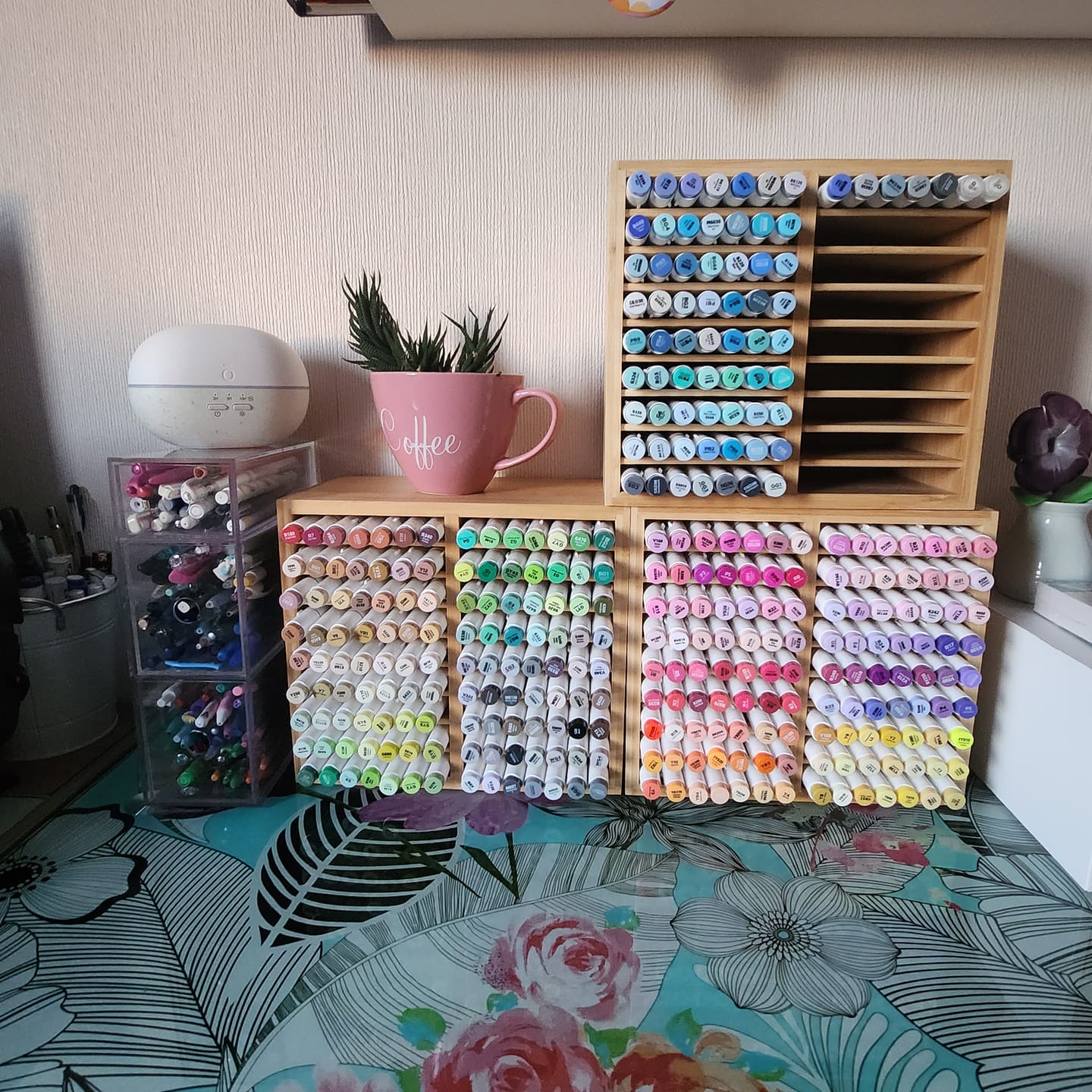 Customer photo review of Ohuhu - Organizador Bambú para 126 Marcadores