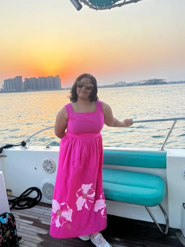 Customer photo review of SIERRA PINK DORI EMBROIDERED LONG DRESS