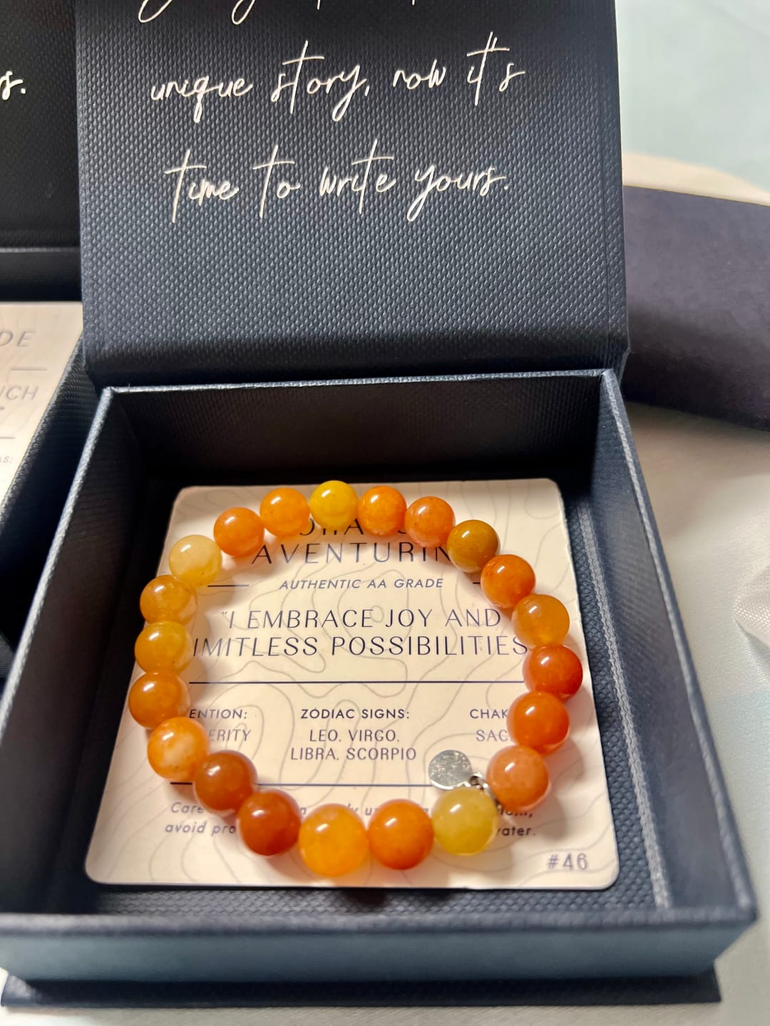 Customer photo review of Orange Aventurine Bracelet
