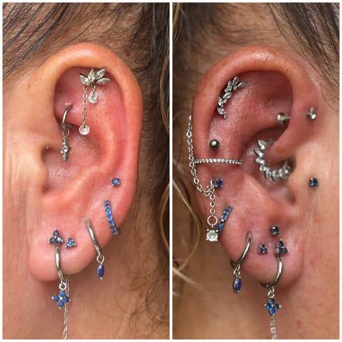 Customer photo review of Everyday Ear Party Sapphire/Silver