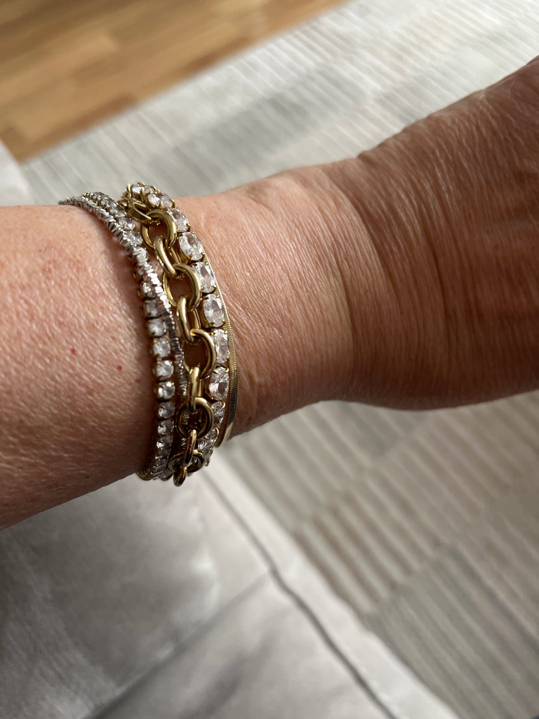 Customer photo review of Oval Tennis Bracelet