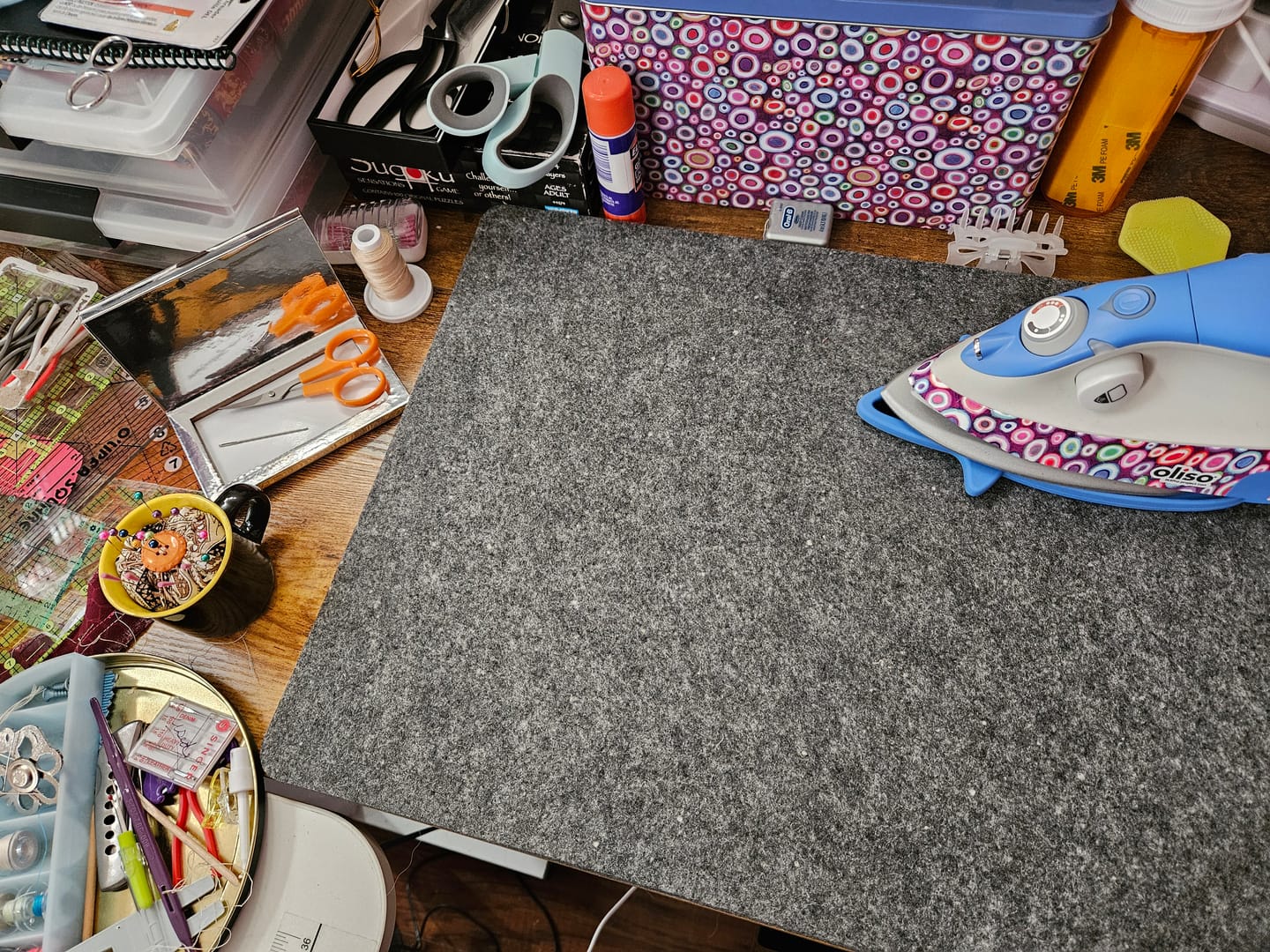 Customer photo review of Large Felted Wool Pressing Mats
