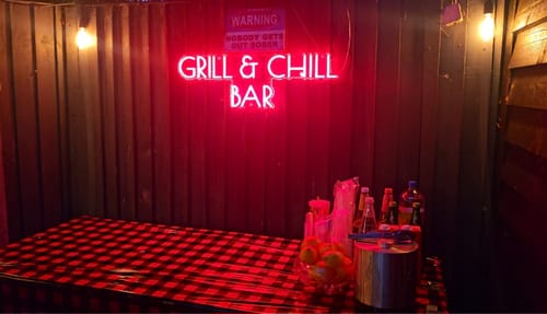 Customer photo review of Custom Neon: GRILL & CHILL...