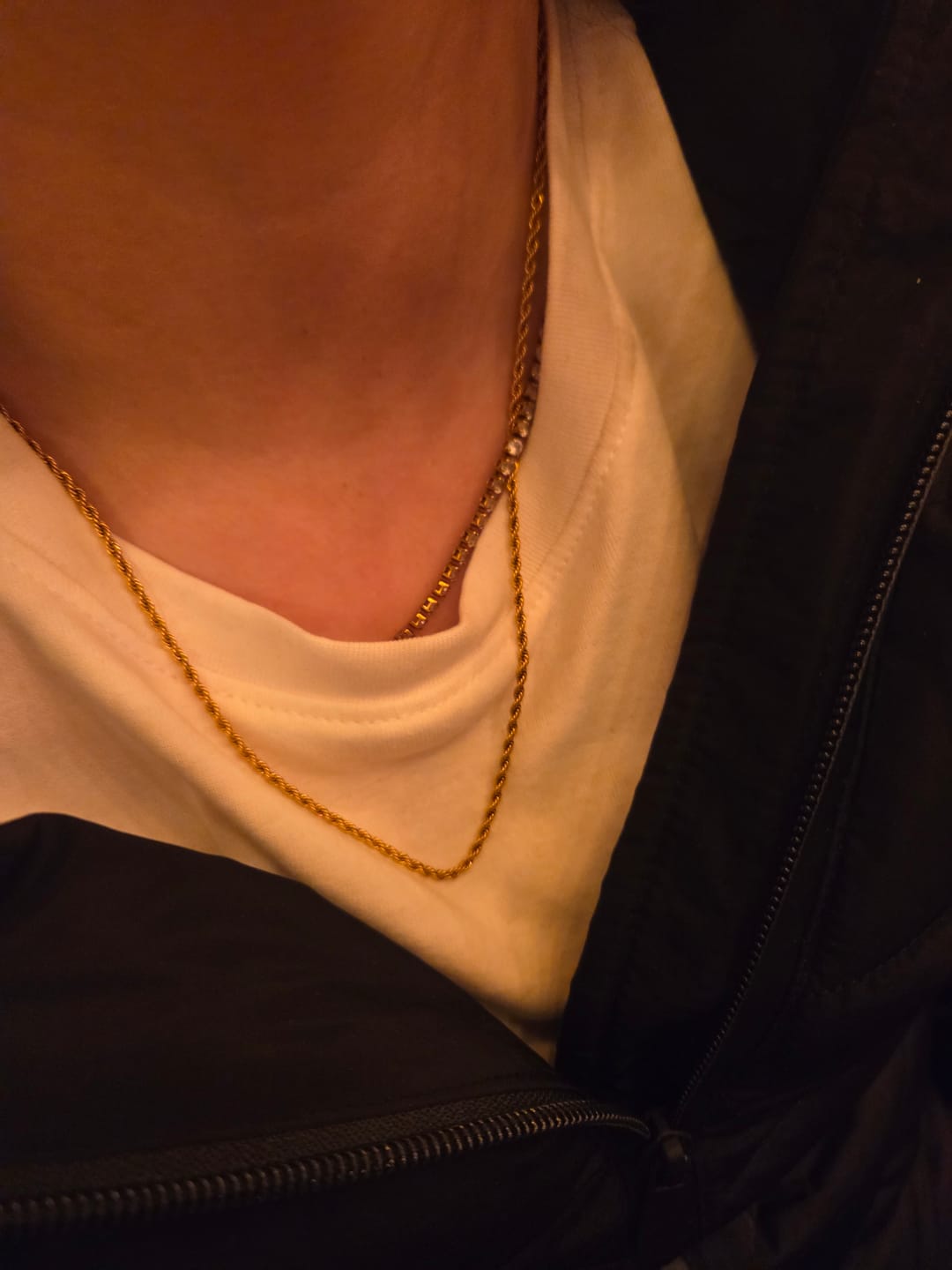 Customer photo review of Rope Necklace In Gold